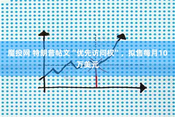 魔投网 特朗普帖文“优先访问权”，拟售每月10万美元